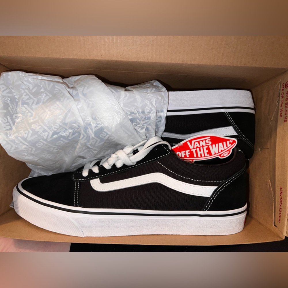 Brand New Black and White Vans, tags still intact, never worn.